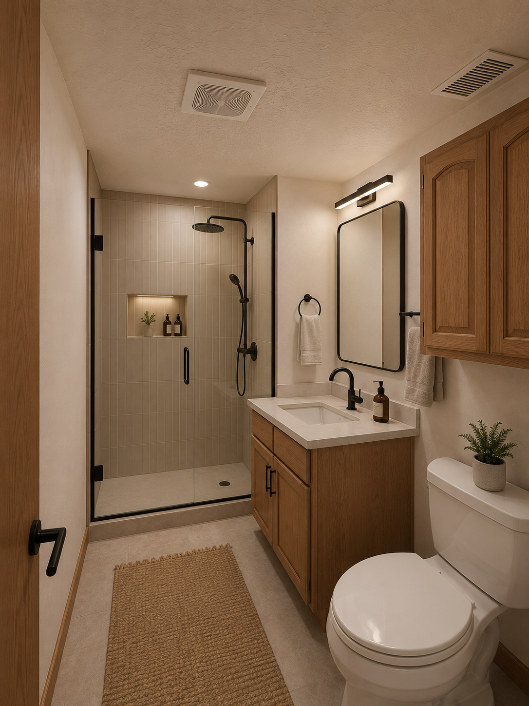 Hotel-quality bathroom with walk-in shower
