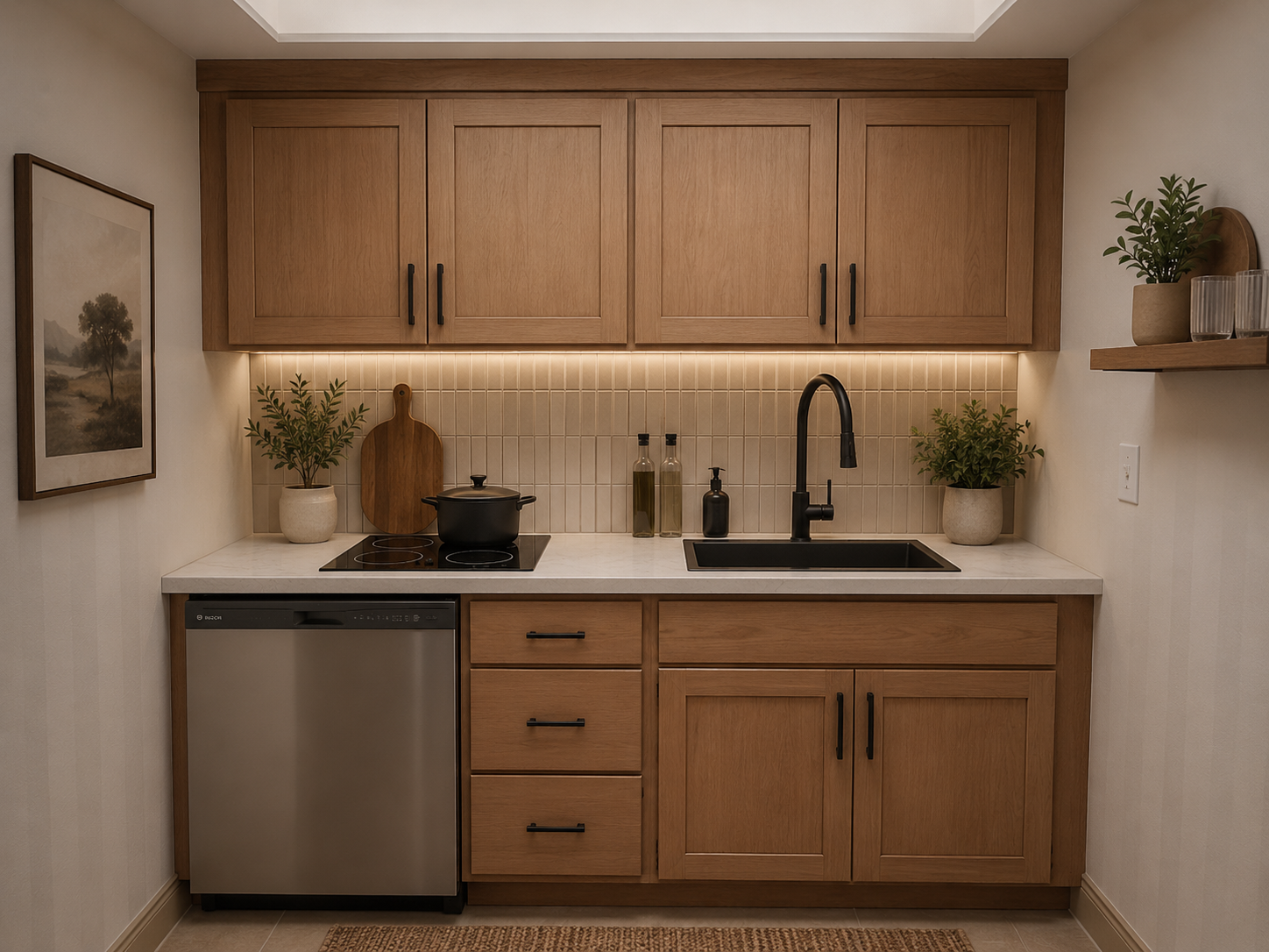 Fully equipped kitchenette
